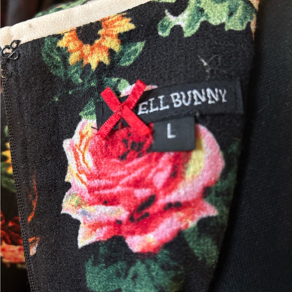 Hell Bunny Black Woodland Print Dress - Picture 4 of 7